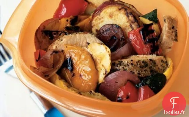 Salade de Porc et Légumes Grillés