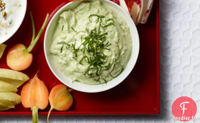 Trempette à l'avocat, à la Menthe et au yogourt