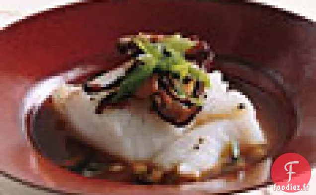 Morue Rôtie aux Shiitakes au Bouillon Miso