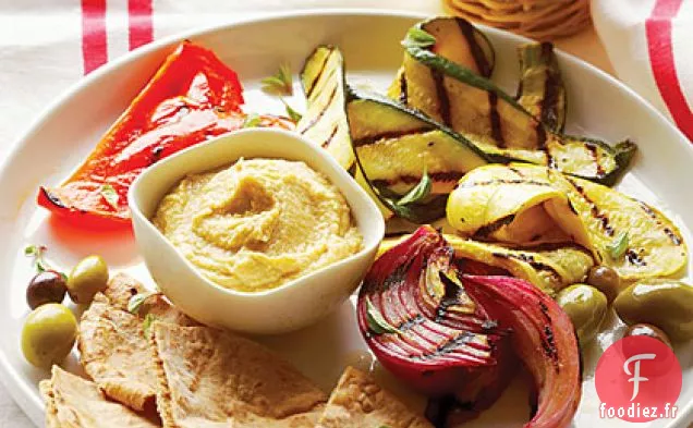 Assiette de Mezzés de Légumes Grillés