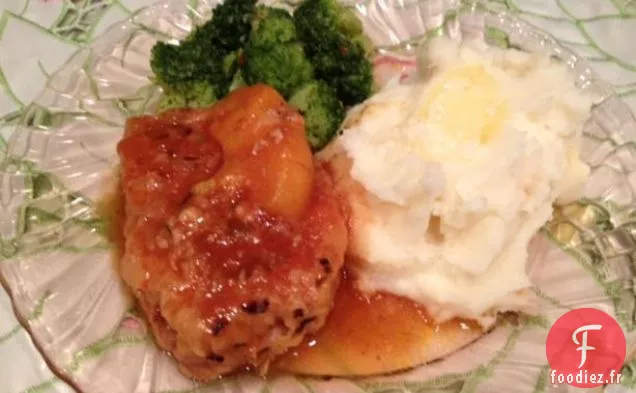 Côtelettes de Porc à la Mijoteuse à la Pêche