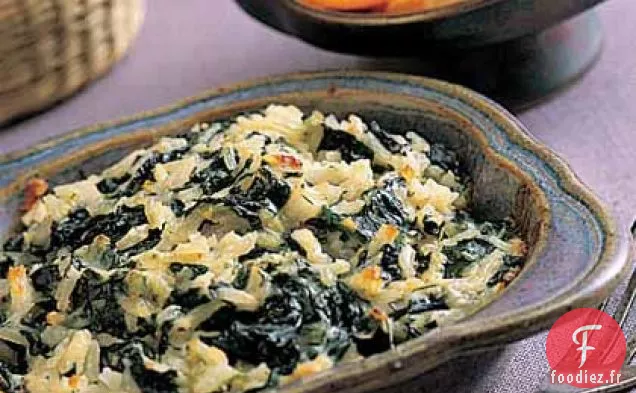 Gratin de Riz et d'Épinards à l'Aneth