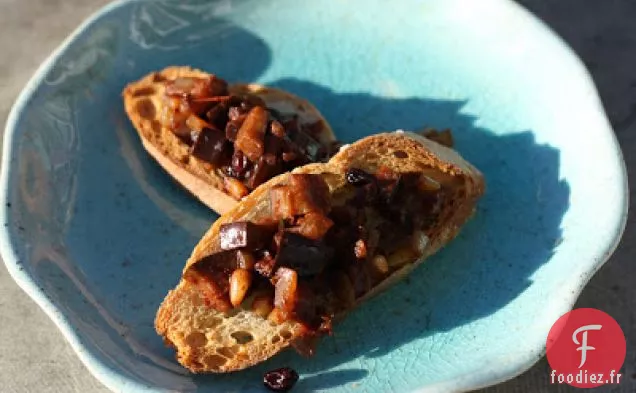 Tartinade D'Aubergines Siciliennes Aux Crostini