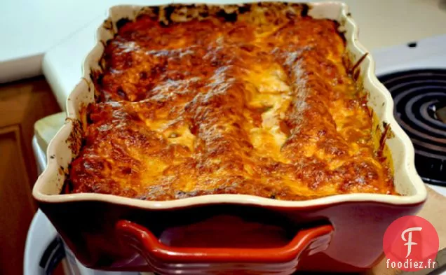 Lasagne D'Aubergines Rôties Et Champignons Portobello