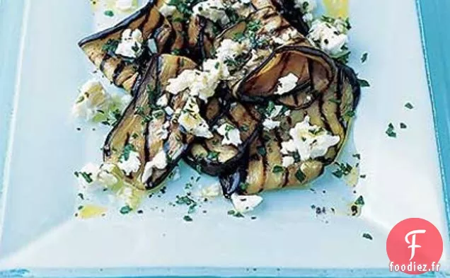 Aubergine Marinée Grillée À La Feta Et Aux Herbes