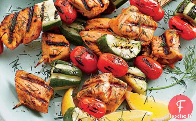 Brochettes de Saumon Grillées