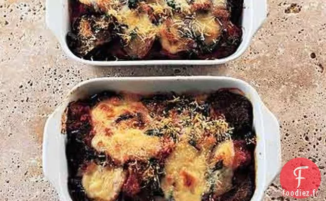 Aubergine Au Four De Tessa Avec Tomate, Mozzarella Et Parmesan