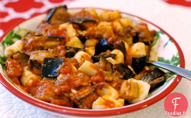 Gnocchis À La Ricotta Aux Aubergines, Tomates Et Mozzarella