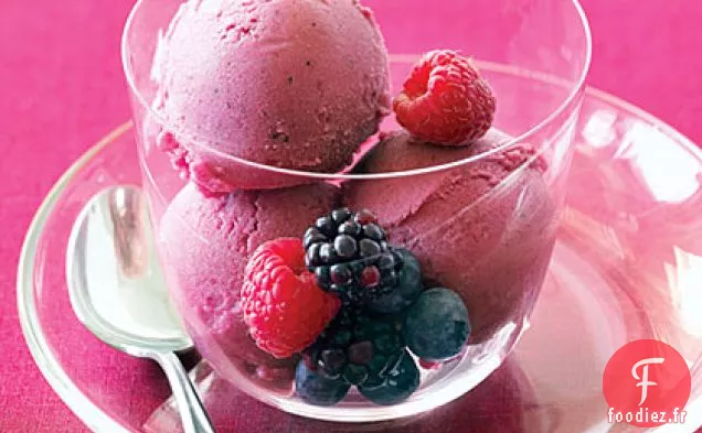Sorbet au Babeurre aux Trois Baies