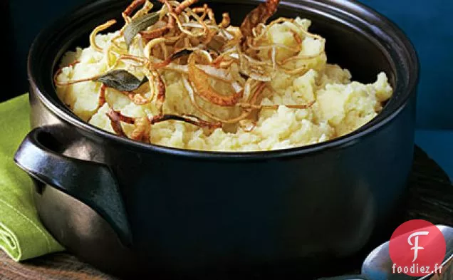 Purée de Pommes de Terre et Panais avec Lanières de Légumes-Racines Croquantes