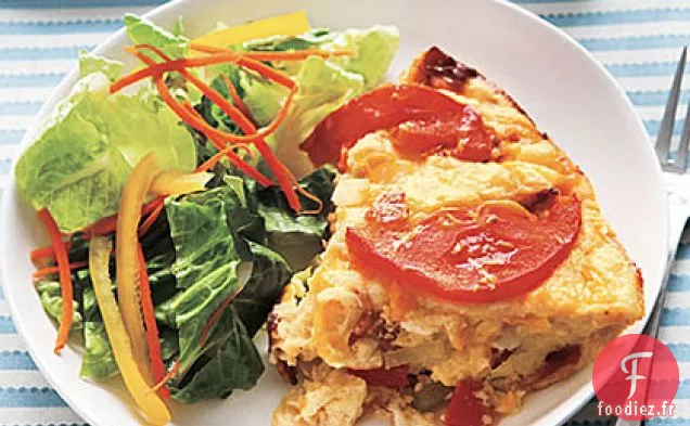 Pouding au Pain Salé au Fromage