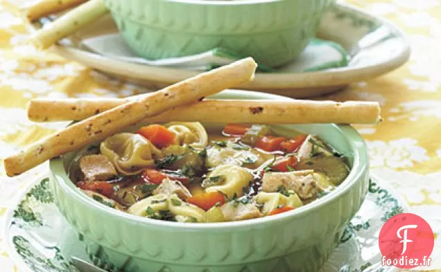 Soupe au Poulet et aux Tortellinis