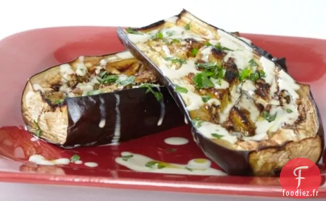 Recette D'Aubergines Rôties Avec Vinaigrette Au Tahini