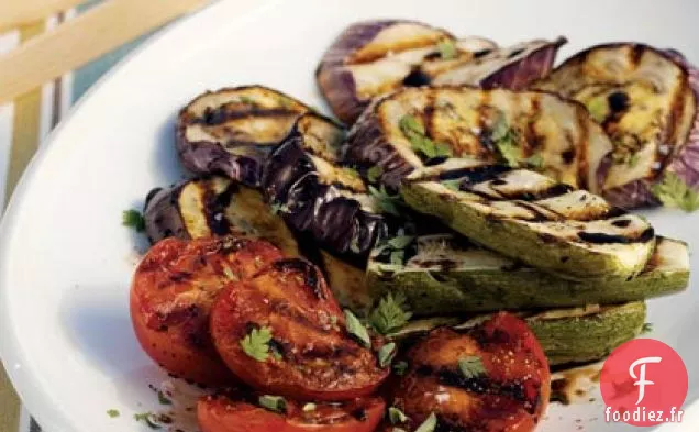 Aubergines grillées, Tomates et Courgettes