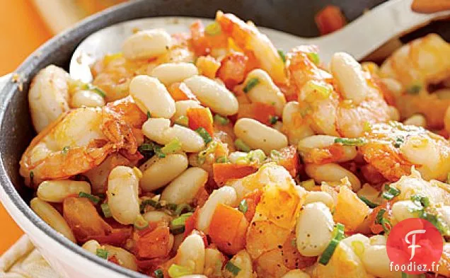 Bruschetta aux Crevettes et Haricots Blancs