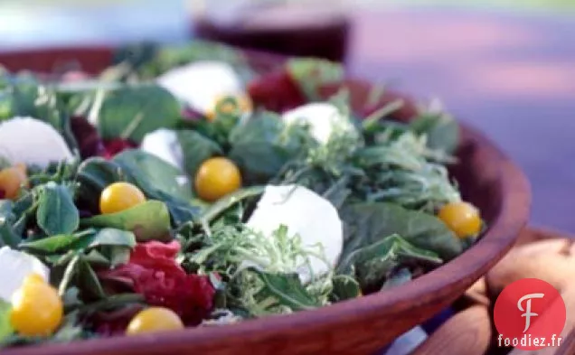 Légumes verts avec Vinaigrette Balsamique à l'Érable