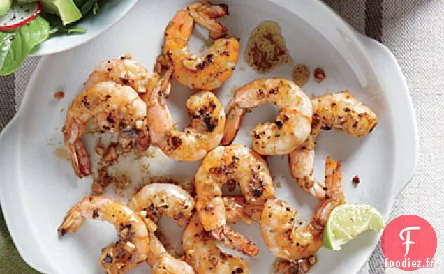 Crevettes Glacées aux Agrumes et Riz à la Coriandre