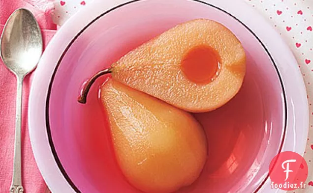 Poires Pochées au Rosé
