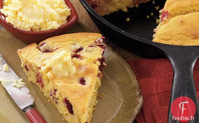 Pain de Maïs aux Canneberges et au Beurre d'Orange