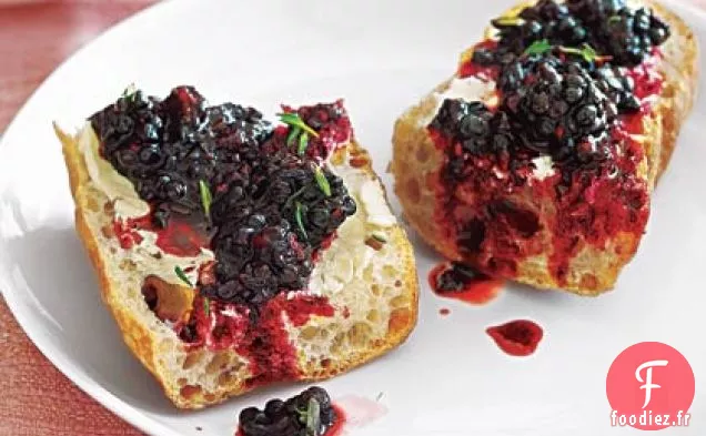 Tartine à la Salade de Mûres et de Thym