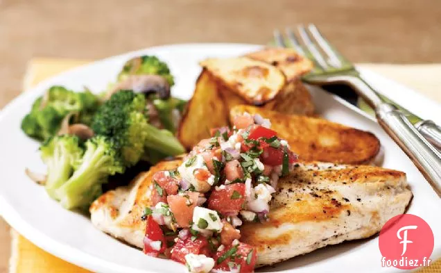 Poitrines de Poulet au Gorgonzola - Salsa de Tomates