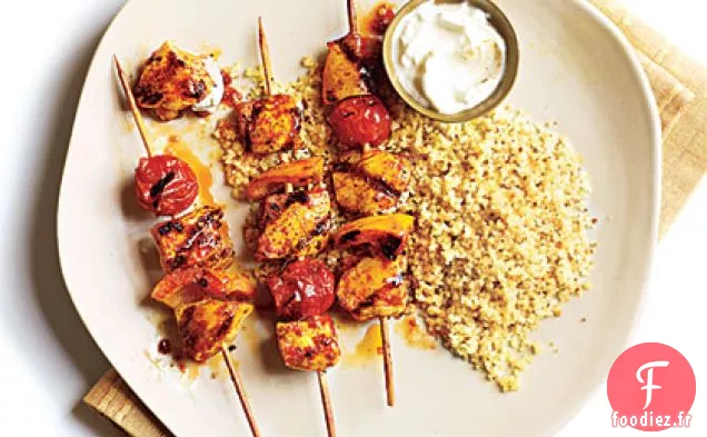 Brochettes De Poulet Marocaines Épicées
