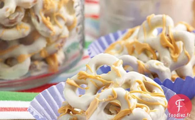 Bretzels au Chocolat Blanc et Caramel au Beurre
