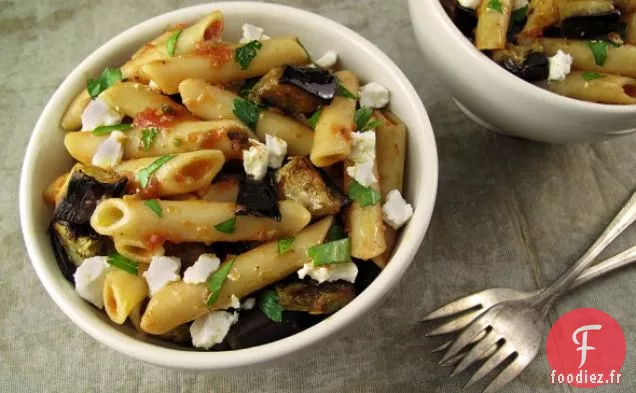 Pâtes d'Aubergines Rôties