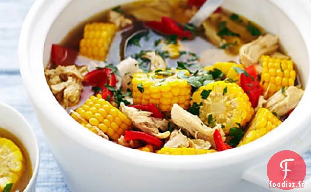 Soupe au Maïs, au Poivre et au Poulet à la Péruvienne