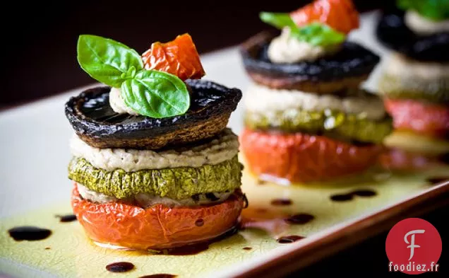 Napoleons Miniatures À La Crème D'Aubergine