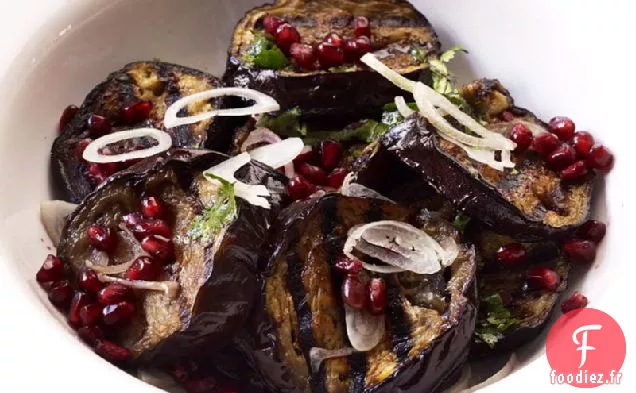 Aubergines Grillées à la Vinaigrette à la Grenade