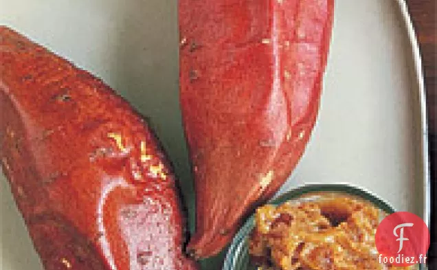 Ignames Cuites au Four avec Beurre de Mélasse de Gingembre