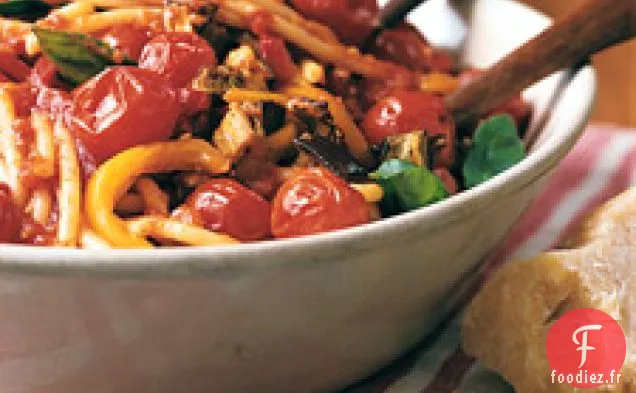 Perciatelli Aux Tomates Rôties Et Aubergines