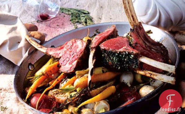 Carré d'Agneau à l'Ail et aux Herbes