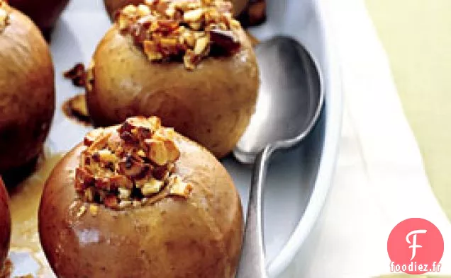 Pommes au Four Farcies au Miel, aux Amandes et au Gingembre
