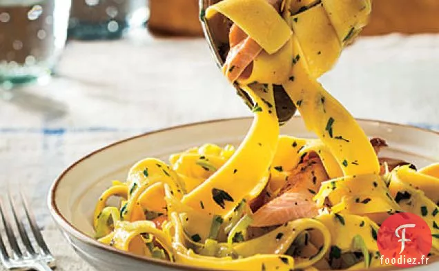 Pappardelle au Saumon et Poireaux