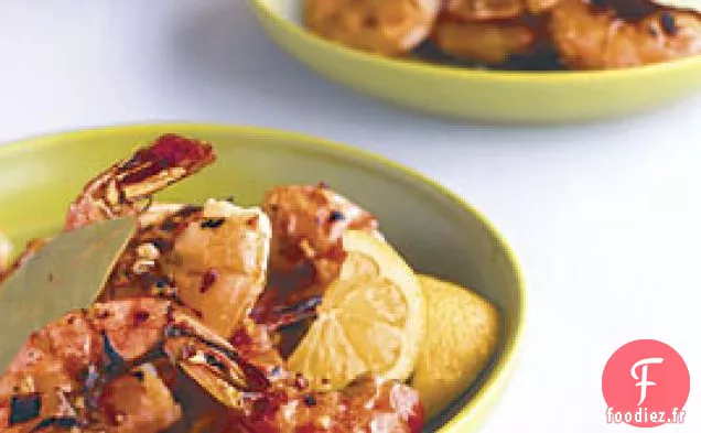 Crevettes Saumurées Grillées à l'Huile d'Ail