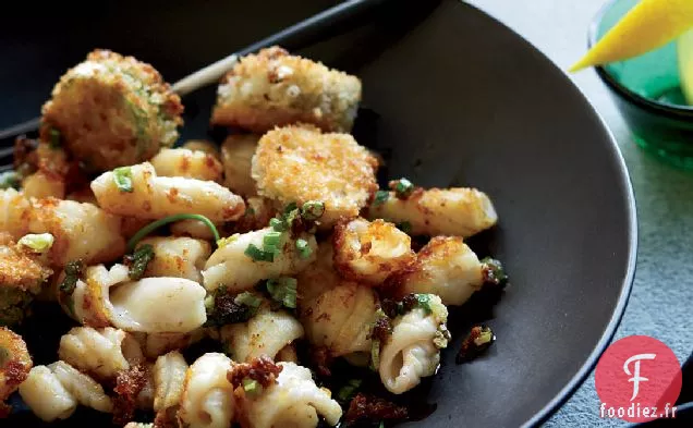 Calmars Sautés aux Aubergines Frites