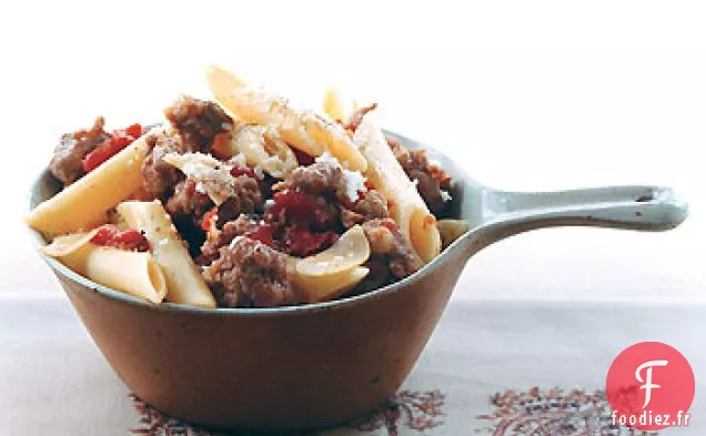 Penne à la Saucisse et Sauce Tomate