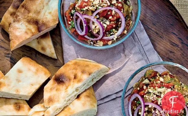 Salade d'Aubergines Grillées aux Noix