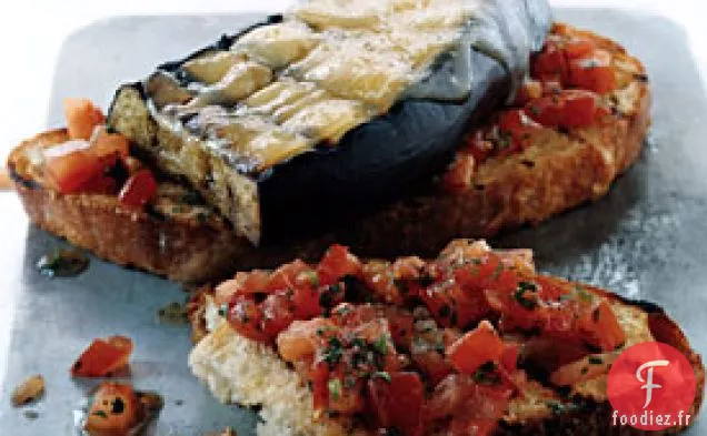 Sandwichs Grillés à l'Aubergine et au Gouda Fumé