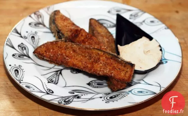 Doigts D'Aubergines Avec Trempette Houmous-labne