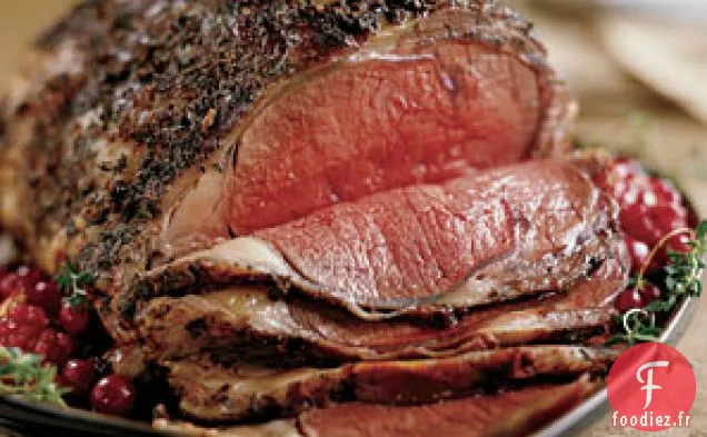 Rôti de Côtes Levées avec Sauce aux Cèpes et au Bacon