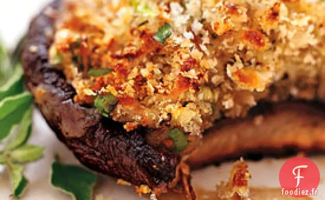 Portobellos Grillés Farcis à la Mozzarella et Marinade Balsamique