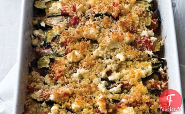 Casserole d'Aubergines, de Courgettes et de Tomates en couches