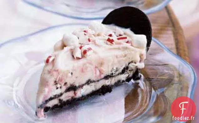 Tarte à la Crème Glacée à la Menthe Poivrée et à la Guimauve