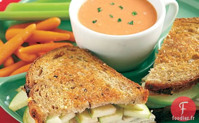Sandwichs à la Dinde Grillée, au Cheddar et aux Pommes