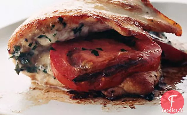 Escalopes de Poulet Farcies aux Tomates et à l'Ail