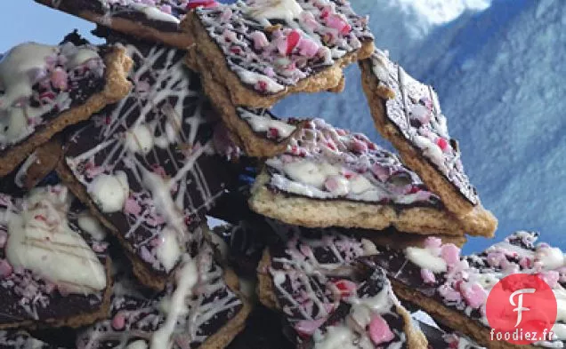 Biscuits à l'Écorce de Menthe Poivrée Au Chocolat