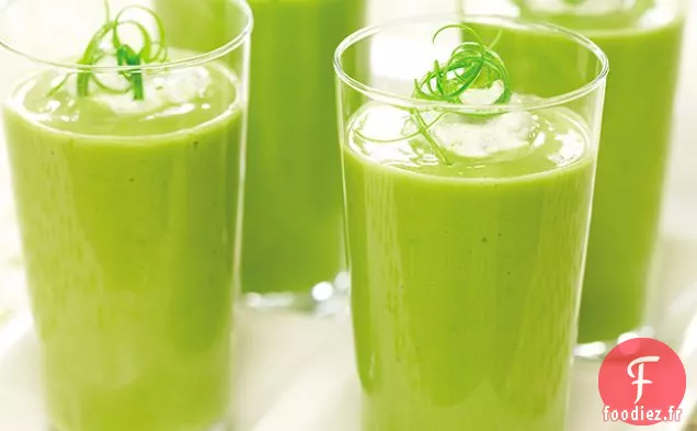 Soupe d'Avocat Réfrigérée à la Crème Poblano Rôtie